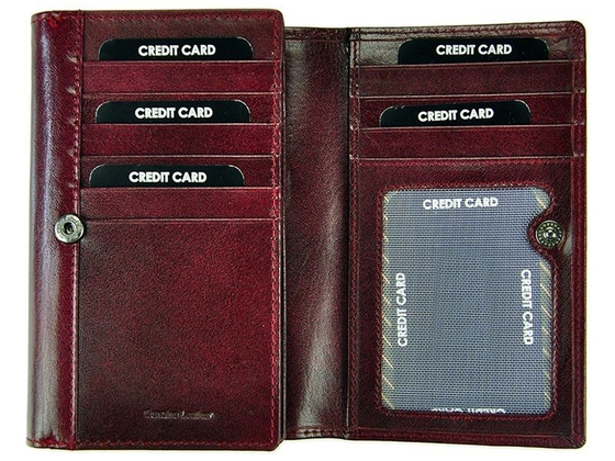 Portfel męski skórzany PELLUCCI CPR-007-CRY-BAR Czerwony