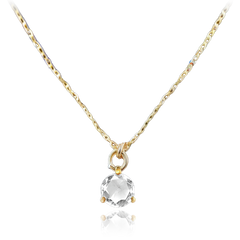 MINET Złoty naszyjnik z białym kamieniem Au 585/1000 1,25g