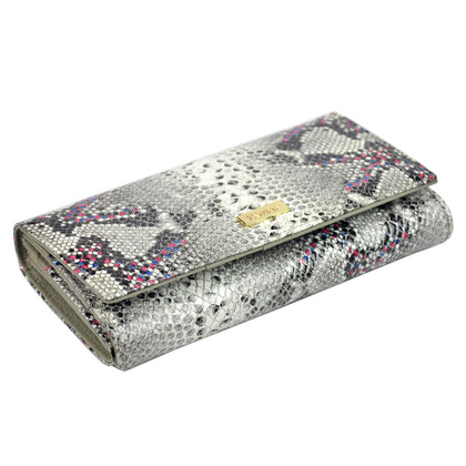 Portfel damski skórzany PELLUCCI SN-102 RFID popiel + pomarańcz