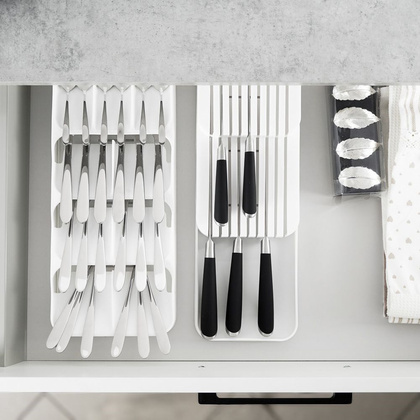 Organizer wkład do szuflady na sztućce biały 39x17x5,5 cm