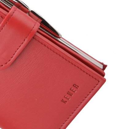 Portfel damski skórzany KEMER P13 LK Czerwony - min. zamówienie 20 / 50 / 100 szt.