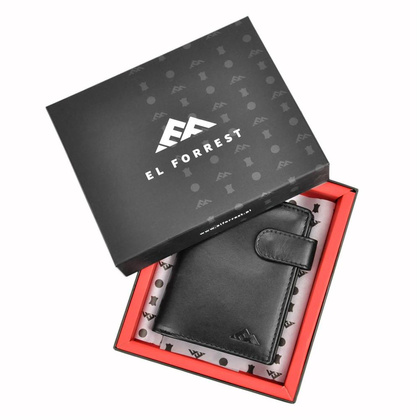 Portfel męski skórzany 543-67 RFID Czarny