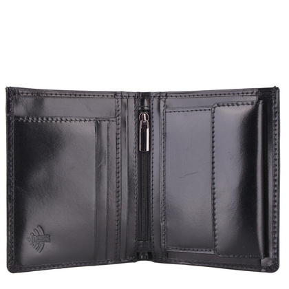 Portfel męski skórzany KEMER 304-ID Czarny - min. zamówienie 20 / 50 / 100 szt.