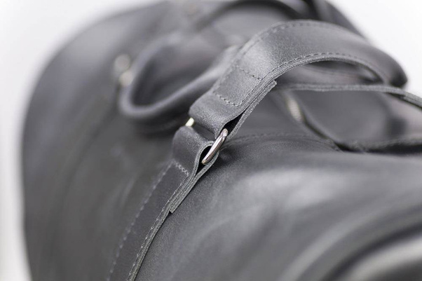 Skórzana torba podróżna na ramię BRØDRENE R20 grafit smooth leather - min. zamówienie 20 / 50 / 100 szt.