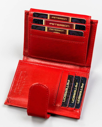 Srednich rozmiarow skorzany portfel damski