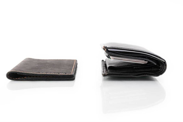 Slim wallet BRØDRENE SW05 super cienki portfel ze skóry granatowy - min. zamówienie 20 / 50 / 100 szt.