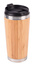 Podróżny kubek termiczny TAKE BAMBOO, brązowy, czarny, srebrny