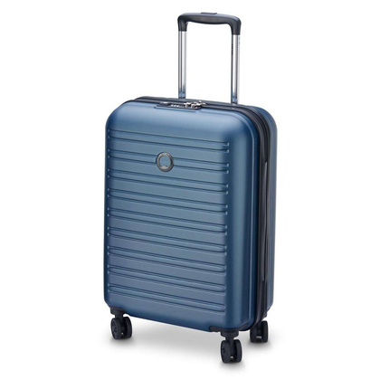 Delsey New Segur 2.0 Mała twarda niebieska walizka kabinowa na kółkach 55 cm