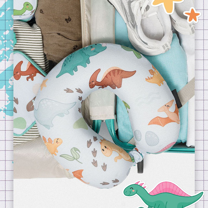 Poduszka podróżna dziecięca PUCCINI PKPP 7B Dinozaury