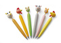 Drewniany długopis ZWIERZĄTKA, komplet 6 szt