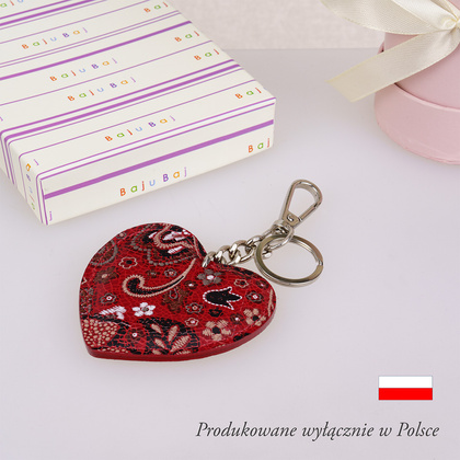 Skórzany Brelok Serce ze Skóry Naturalnej BajuBaj E23s167