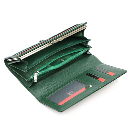 Duży skórzany portfel damski Pierre Cardin