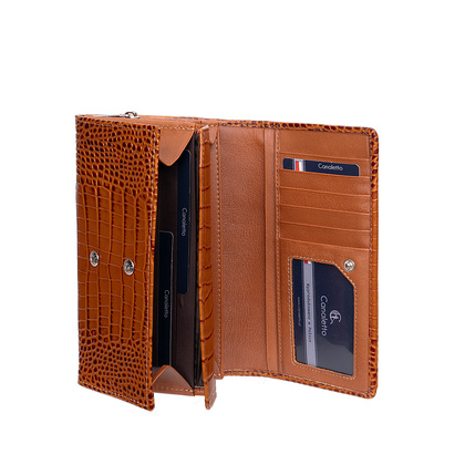 Portfel damski Canaletto ze skóry z wzorem krokodyla – ochrona RFID i wyjątkowy styl PD1634s262 RFID