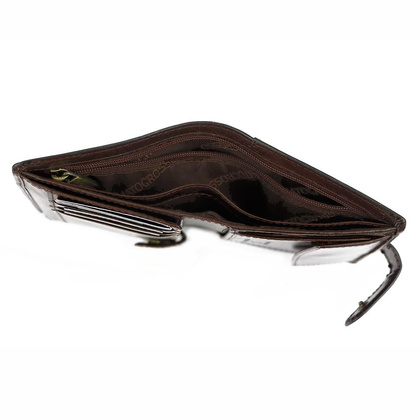 Portfel pionowy męski skórzany 0712/17-25 Brązowy