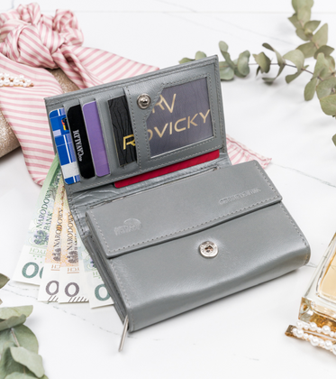 Mały portfel damski skórzany RFID stop Cavaldi® skóra zatrzask