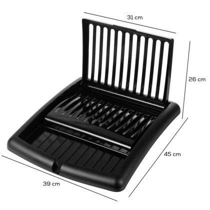 Suszarka na naczynia czarna ociekacz do naczyń 45x39x26 cm
