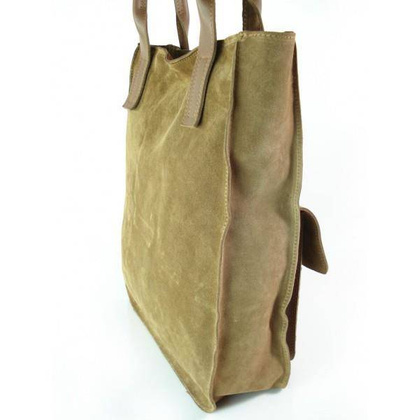 CAMEL ZAMSZOWY WOREK VERA PELLE KIESZENIE SKÓRA POJEMNA TORBA XXL A4 BYC88C KEMER