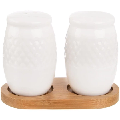 Solniczka + pieprzniczka przyprawnik na sól pieprz na podstawce