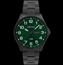 LAVVU Zegarek ze stali nierdzewnej BERGEN Green ze świecącymi cyframi