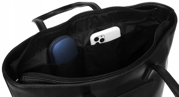 Duża shopperka damska ze skóry ekologicznej