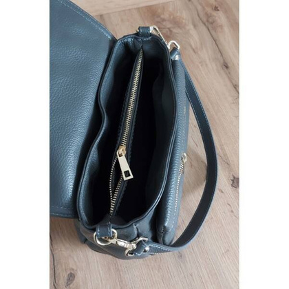 Piękna listonoszka dużo schowków ,skórzana Włoska raportówka A5 Szara VP954G