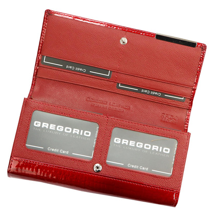 Portfel damski skórzany PELLUCCI BC-122 czerwony