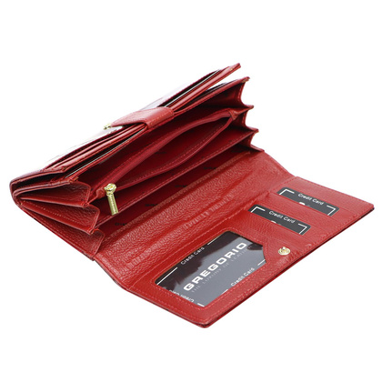 Portfel damski skórzany PELLUCCI BTS-102 Czerwony