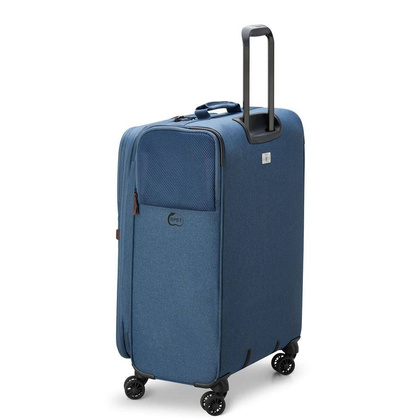 Delsey Maubert 2.0 średnia niebieska miękka walizka na kółkach 69 cm