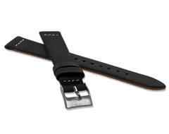 LAVVU Czarny pasek RETRO z luksusowej skóry Top Grain - 18