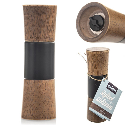 Młynek ręczny do mielenia pieprzu soli przypraw drewniany WOODEN 15,5 cm
