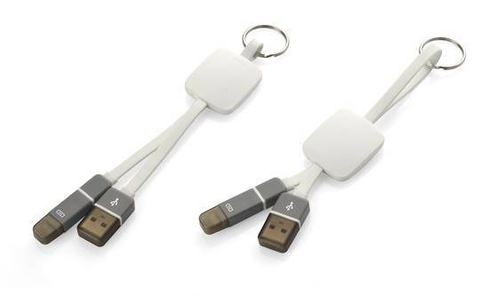 Kabel USB 2w1 MOBEE, 2 sztuki 45009-01 Biały