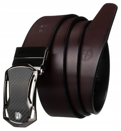 Zestaw prezentowy: skórzany pasek męski z wymienną klamrą na bolec