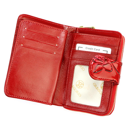 Portfel damski skórzany PELLUCCI BTE-115 czerwony