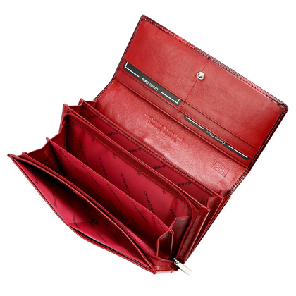 Portfel damski skórzany PELLUCCI FF-122 czerwony