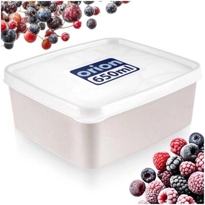 Pojemnik na żywność z pokrywką beżowy 650 ml