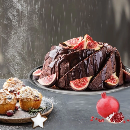 Stalowa taca do serwowania okrągła talerz na przekąski przystawki ciasteczka 28 cm