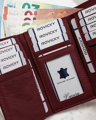 Skórzany portfel damski na bigiel