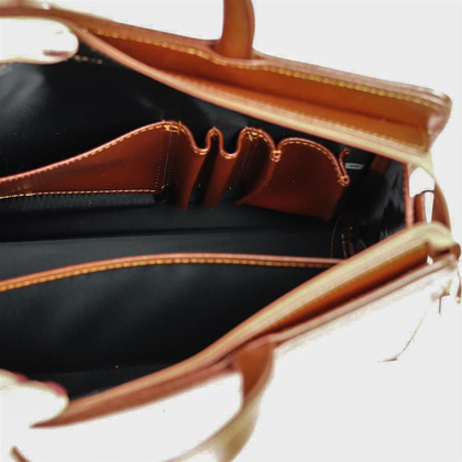 512 Damski skórzany kuferek mały - koniak KEMER