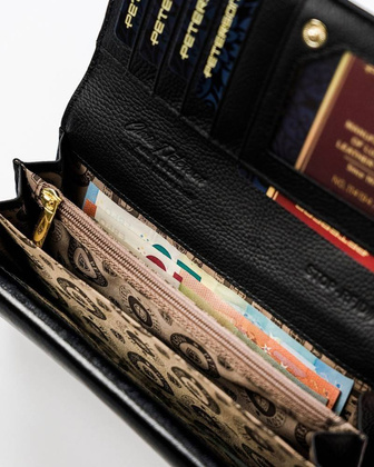 Duży portfel damski zapinany na zatrzask