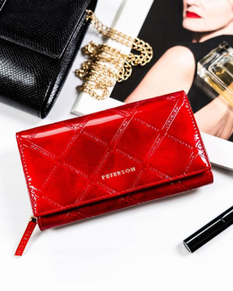 Duzy portfel damski ze skory naturalnej