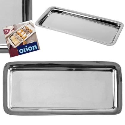 Stalowa taca do serwowania talerz na przekąski kanapki 39x17 cm