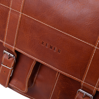 Torba skórzana na ramię KEMER 902 Jasny Brąz