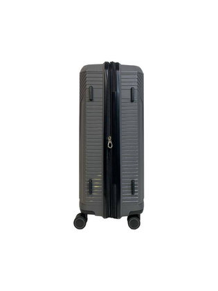 LYS Paris Bogota Średnia twarda szara walizka na kółkach 66 cm