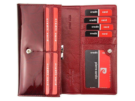 Portfel damski skórzany PIERRE CARDIN 02 LEAF 100 Zielony