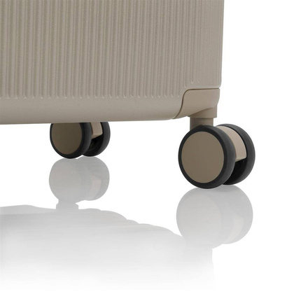 Heys Earth Tones duża szaro beżowa walizka na kółkach 76 cm