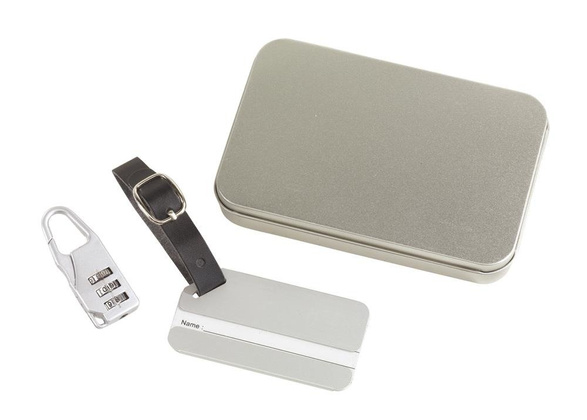 Zestaw do bagażu, FAR AWAY, srebrny