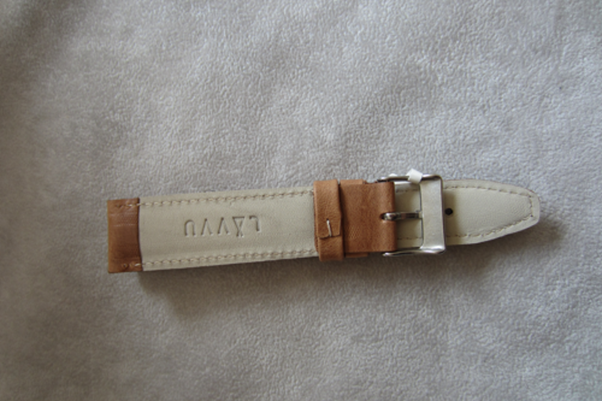 LAVVU Wyściełany brązowy szyty pasek CLASSIC z luksusowej skóry Top Grain - 20