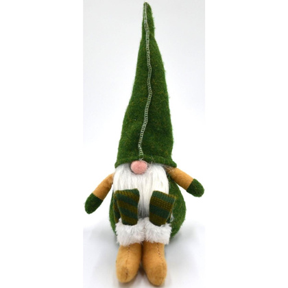 SKRZAT KRASNAL GNOM DEKORACYJNY 30+15CM ZIELONY