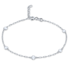 MINET Elegancka bransoletka z białego złota kulka Au 585/1000 0,80g