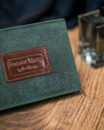 Piękny kolorowy portfel męski skórzany